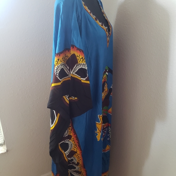 Just In: New/NWT African Woman Turquoise Kaftan … - Picture 11 of 14